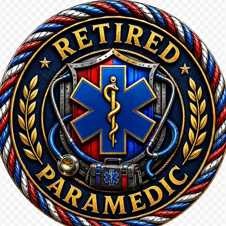 Retired Paramedic / EMS Tribute Shirt front design